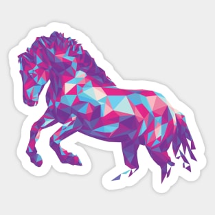 Cute Geometric Rearing Horse Sticker